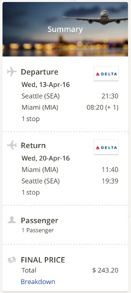 Seattle to Miami 