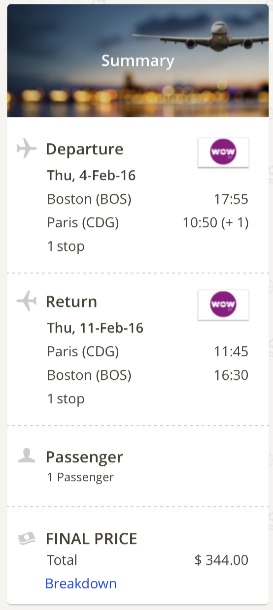 Boston to Paris