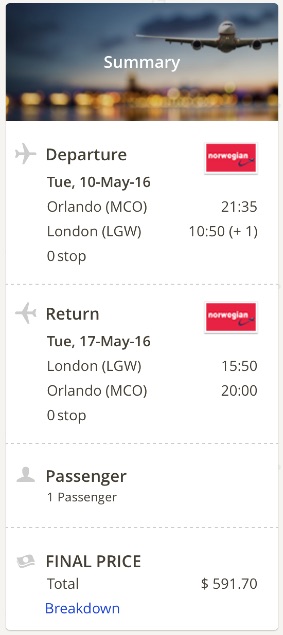 Orlando to London