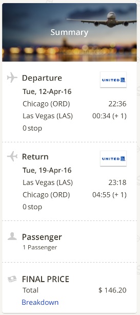 Chicago to Las Vegas