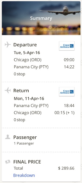 Chicago to Panama