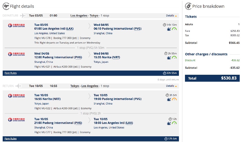 Lso Angeles to Tokyo