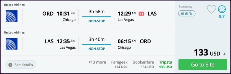 Chicago to Las Vegas