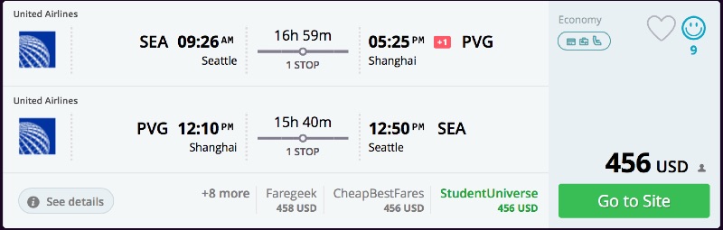 Seattle to Shanghai
