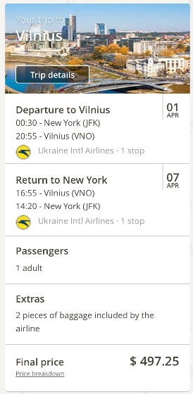 new-york-to-vilnius