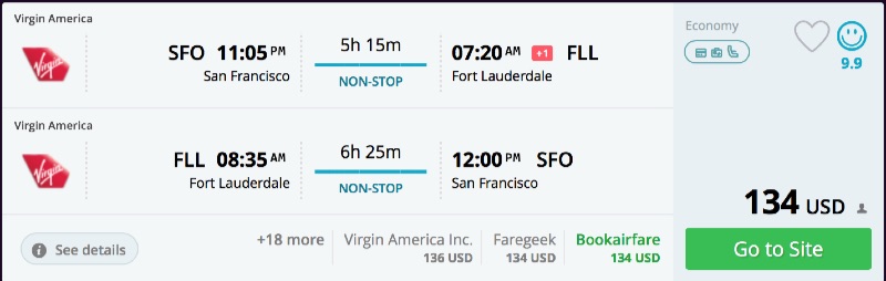 San Francis to Miami