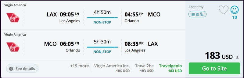 Los Angeles to Orlando