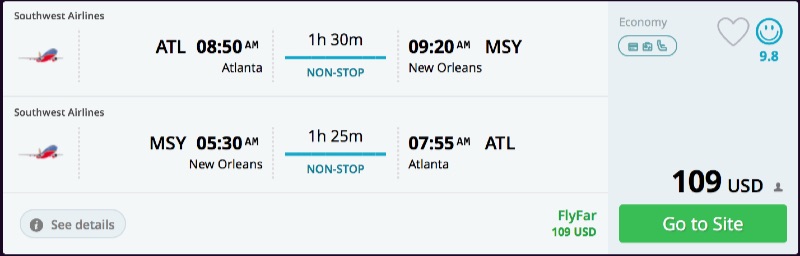 Atlanta to New Orleans 