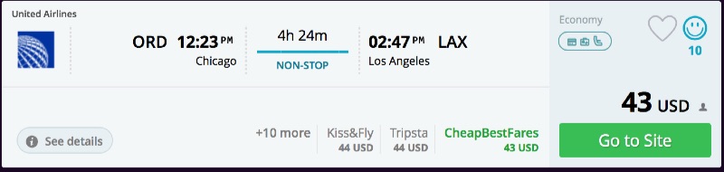 Chicago to Los Angeles