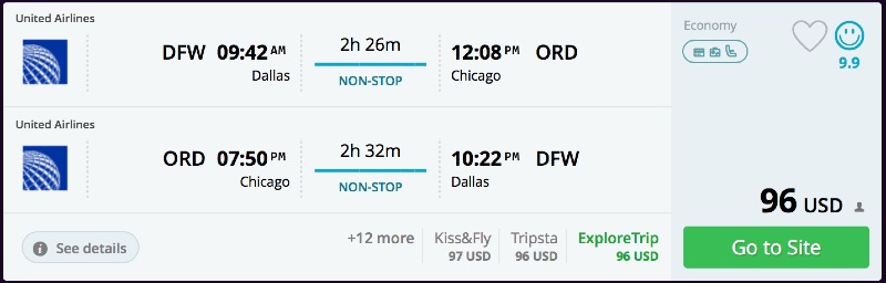 Dallas to Chicago