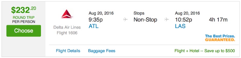 Atlanta to Las Vegas