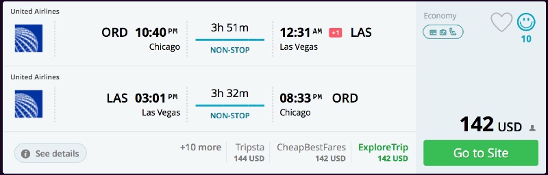 Chicago to Las Vegas